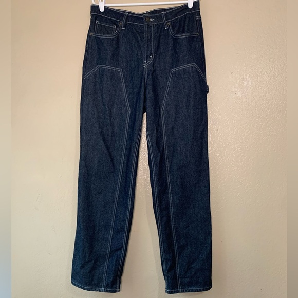 Wild Fable 2024 Easy Rigid High Rise Straight Leg Dark Denim Jeans Size 10 - Picture 3 of 5